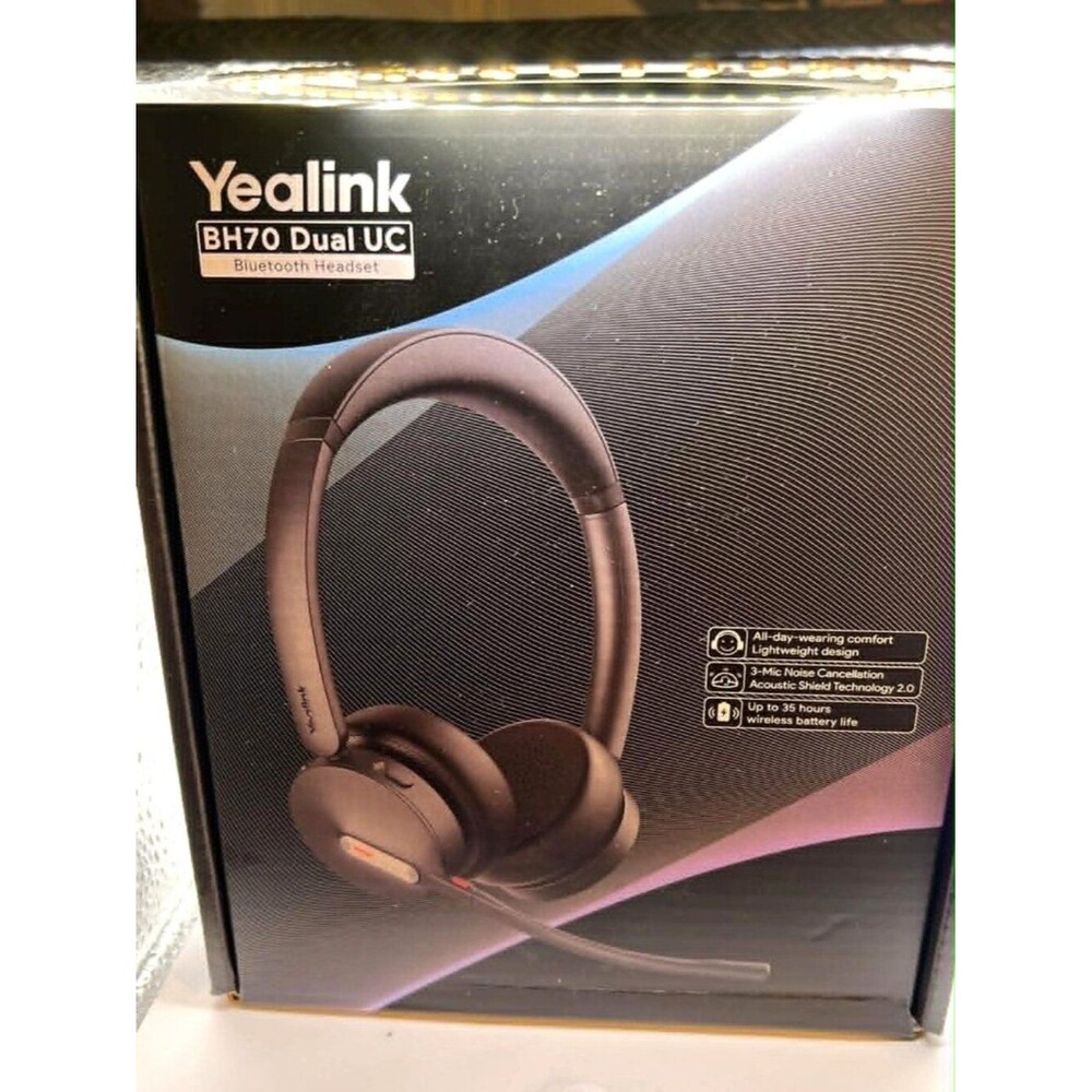 Yealink BH70 Dual UC Bluetooth Headset – New, Noise‑Canceling, 35hr Battery
